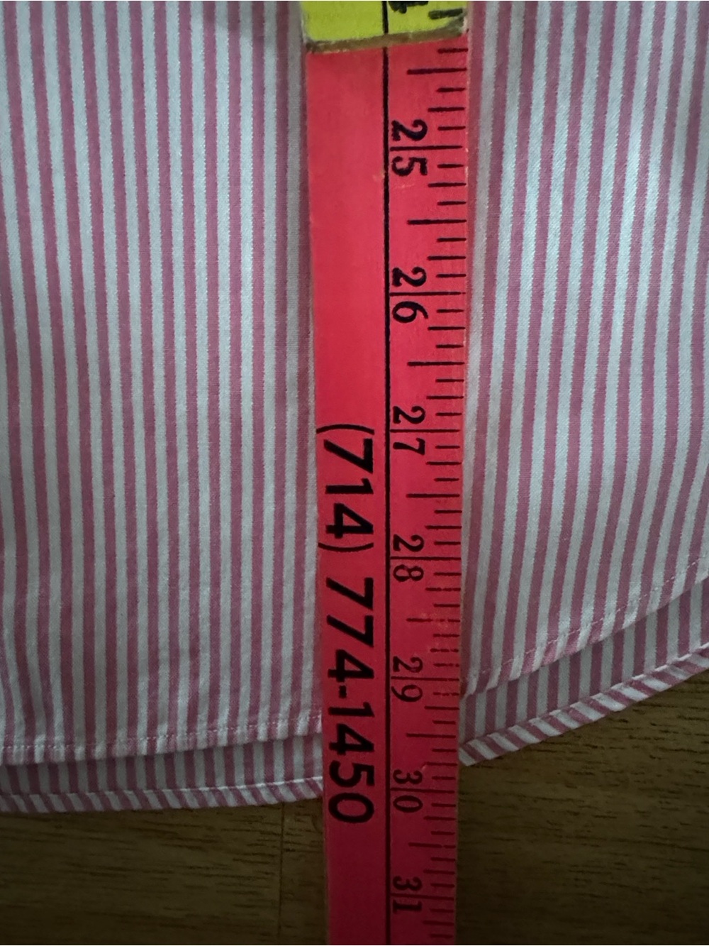 Ralph Lauren Red & White Striped Button-Down Shirt for Men Size S-M - Picture 7 of 8